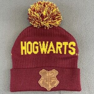 Harry Potter Unisex Hogwarts Beanie Maroon Gold Knit One Size Gryffindor Style